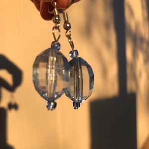 Crystal Clear Blue Earrings